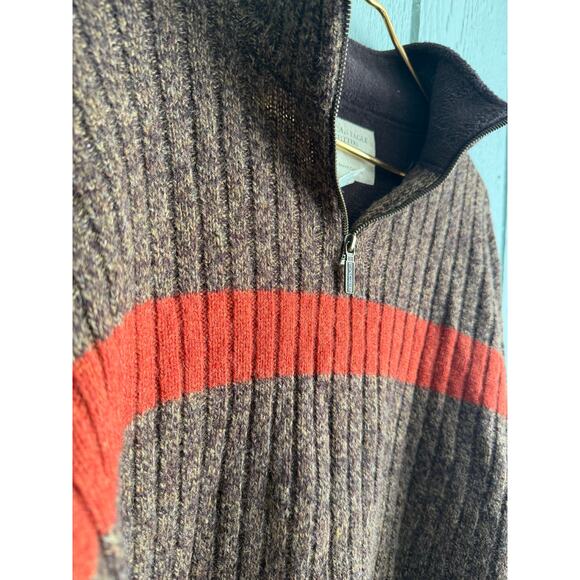 Vintage Y2K American Eagle Wool Zip Sweater Men’s Large Ribbed - Picture 4 of 6